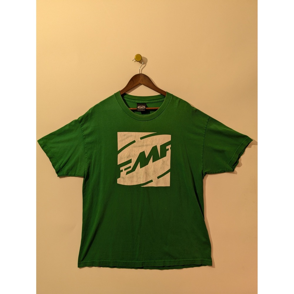 FMF Racing T Shirt Mens XL Green Good Graphic Motocross Dirt Bike Tee
